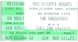 The Radiators Concert Ticket Stub January 19 1993 St. Louis Missouri - £18.48 GBP