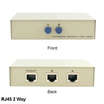 Kentek RJ45 Manual Data Switch Two Way Push Button Type Network Routers ... - $29.26