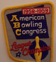 Vintage Bowling Patch - American Bowling Congress ABC League Champion 1958-1959 - £37.62 GBP