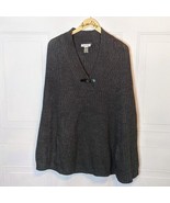 Calvin Klein grey knit Sweater Cape poncho OS - £7.77 GBP