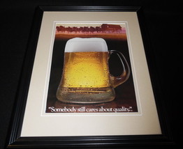 1987 Budweiser Beer Somebody Cares Framed 11x14 ORIGINAL Vintage Advertisement - £26.03 GBP