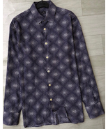 Paul Smith Blue Button Psychedelic Shirt Size S - $86.11