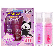 Manga Collection Sparkle Lip Oil Duo by Rude Cosmetics for Women - 2 Pc ... - $11.24