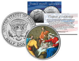 JESUS CHRIST * NATIVITY * JFK Kennedy Half Dollar U.S. Colorized Coin Re... - $12.95