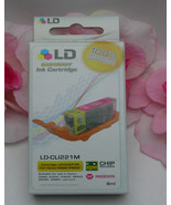 LD Printer Ink Magenta LD-CL1221M For Canon Pixma Printers / Chip Sealed... - $3.95