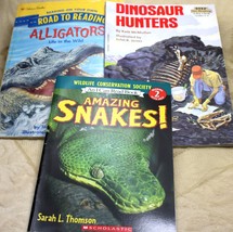 Scholastic Snakes Dinosaurs, Alligators Reading Books Lot of 3 - £10.85 GBP