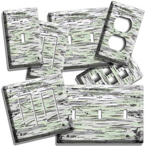 Birch Tree Bark Wood Texture Light Switch Wall Outlet Plates Modern Room Decor - £13.44 GBP+