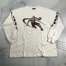Vintage AND1 T Shirt Boys Large 14 16 White Basketball Gray Red Long Sle... - $29.69