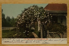 Postcard California 1907 Los Angeles Station K Cancel UDB Rose Arch Santa Monica - £8.55 GBP
