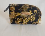 Versace Parfums Black Gold Baroque Print Shopper Travel Bag Coin Purse U... - $18.80