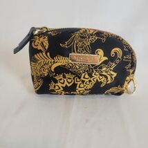 Versace Parfums Black Gold Baroque Print Shopper Travel Bag Coin Purse U... - $18.80