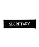 Secretary embroidered iron on patch - $9.56 CAD