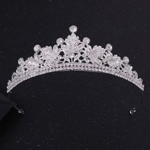  Bridal Tiaras Crown Leaf Wedding Jewelry Sets Statement Necklaces Earrings Set  - £18.97 GBP