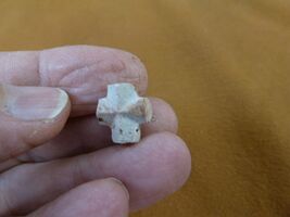(CR593-62) 5/8" SMALL Fairy Stone CHRISTIAN CROSS Staurolite Crystal MATRIX - $13.99