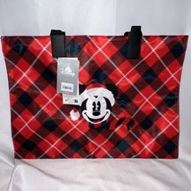 Disney Mickey Mouse Holiday Tote Plaid  17”x13” NWT - £21.63 GBP