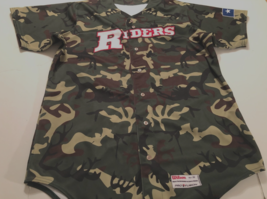 FRISCO RIDERS #21 Minor League 2A Camouflage Green Wilson Pro Fusion Jersey 50 - £83.02 GBP