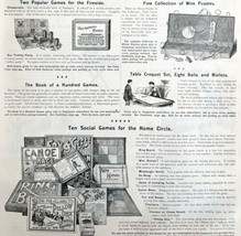 Games Puzzles And Magic Kits 1897 Advertisement Victorian Full Page DWII5 - £30.88 GBP