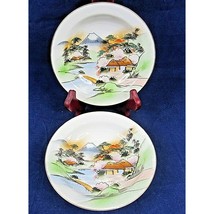 Vintage Japanese Fine China Sauce Bowls Porcelain Lot of 2 Mount Fuji Sc... - £14.90 GBP