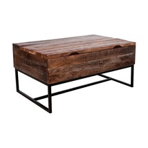 Porter Designs Lakewood Lift Top Solid Acacia Wood Coffee Table - Brown - £343.20 GBP