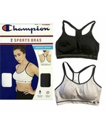 Champion Women&#39;s 2 Pack Seamless Sport Bras (Large, White/Black) - £15.86 GBP