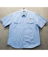 Columbia XCO Fishing Shirt Men Large Blue Vented Embroidered Marlin Fish... - $36.79 CAD
