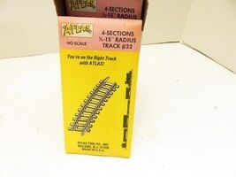 HO TRAINS - ATLAS #32- SIX PACKAGES OF BRASS  1/2 15&quot; RAD CURVES- NEW- M9 - $66.07 MXN