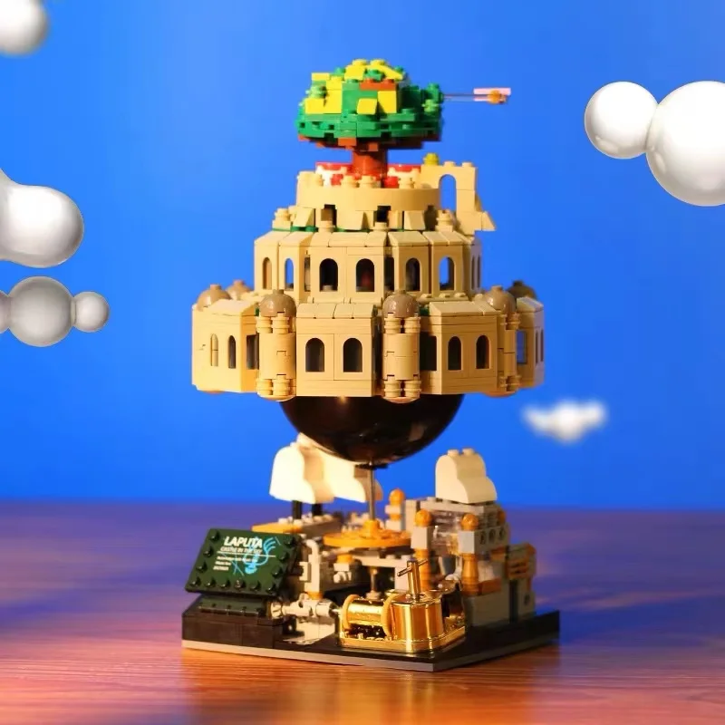 Astle in the sky with music box building blocks children s puzzle model set bricks toys thumb200