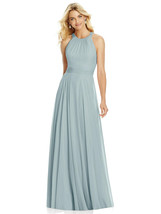 After six 6760...Cross Strap Open-Back Halter Maxi Dress.Morning Sky...Size 4 - £66.25 GBP