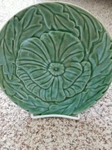 BORDALLO PINHEIRO Green Leaf Flower DESSERT SALAD BREAD PLATE -8&quot; - New-... - $24.74