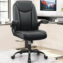 Ergonomic Leather Office Chair With Adjustable Armrests For Home - $185.99