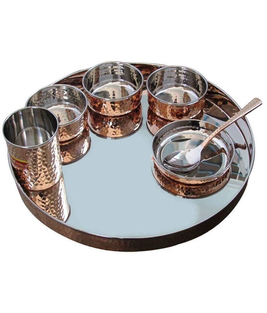 Brown Copper Steel Dinner set Dishware safe table ware  Drink ware