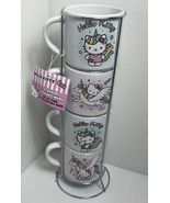 Stacked Sanrio Hello Kitty Unicorn Espresso Mug /Cup Tower - Set Of 4 Mu... - £29.20 GBP
