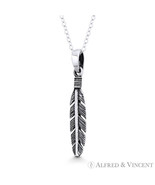 Eagle Wing Feather 33x6mm Native American Pendant Oxidized .925 Sterling... - $431.64 MXN+