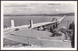 Seattle, WA RPPC 1940s - Lake Washington Bridge Real Photo Postcard #P-1190 - £10.02 GBP