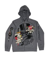 Ed Hardy LKS Skull Mens Zip Up Ho: Light Grey / Style: EHM1301-46 - $69.00