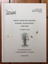 2008 Ecology Action Grow Your Own Grains How To Self Teaching Jevins Manual - £23.88 GBP