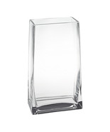 9 Clear Glass Rectangle Handmade Vase - £66.80 GBP