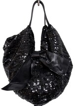 Authenticity Guarantee 
Valentino Large Black Sequin Bow Bag - £1,006.12 GBP