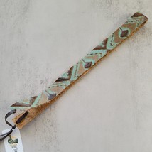Embossed Leather Hat Band Turquoise Navajo - $24.75