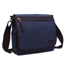 Retro Men Messenger Bags Canvas Briefcase Casual Men&#39;s Tote Travel Shoulder Bag - £43.70 GBP