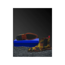 Men TAYNO Chelsea Chukka Micro Suede Soft Comfortable Boot Victorian Green Camo image 3