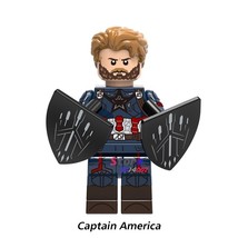 1pcs Superhero Captain America with New Shield Avengers Infinity War Minifigures - £2.36 GBP