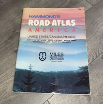 Hammond Road Atlas America 1984 Miles Employees Federal Credit Elkhart - £11.06 GBP