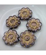Daisy Czech Beads - 5, 18x18mm beads - $5.95+