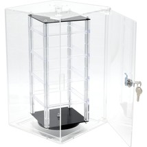 Locking Revolving Rotating Earrings Display Case Stand 32 2&quot; Cards, 13 3... - £96.99 GBP