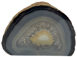 Fabulous Brazilian Polished Blue Lace Agate Geode 5.5&quot; X 4&quot; X 2.5&quot; 3lbs Look - £38.69 GBP