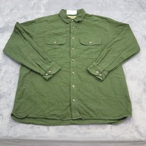 Cabelas Shirt Mens XL Green Tall Long Sleeve Button Up Collared Casual Top - $18.69