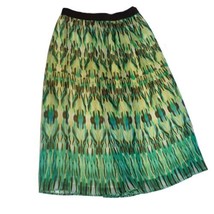 Ruby Rd Long Maxi Skirt ~ Sz 8P ~ Brown,Yellow,Green ~ Lined ~ Stretch Waist - £10.61 GBP