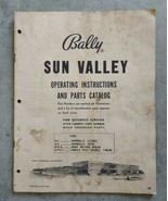 Vintage 1960&#39;s Bally Sun Valley Pinball Machine Instructions and Parts C... - £15.12 GBP