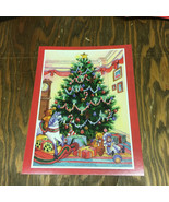 Vintage Christmas greeting cards tree presents design on cards plus mark... - $27.08 CAD